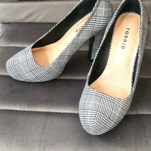 Torrid plaid platform heels